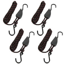 4 Pack 1/4 Inch 12Ft Adjustable Rope Hanger Ratchet Kayak Canoe Tie Down Straps