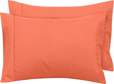 King Pillowcase Set of 2 - Bed Pillow Cover - 20" x 40" -Coral Pillowcases - 180