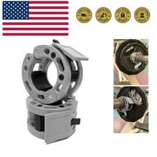Olympic Barbell Clamps Collars Quick Release Pair of Locking Weight Clips Fit...