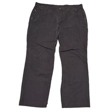 Harley-Davidson Men Black Carpenter Canvas Double Knee Work Pants 40x30 Utility
