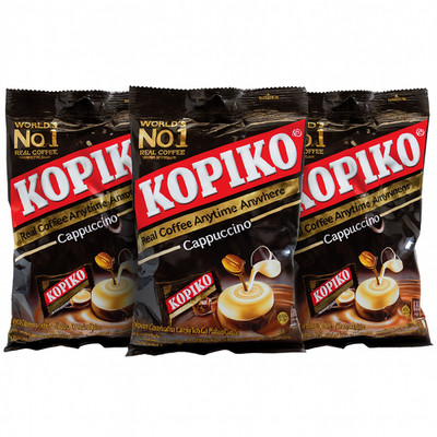KOPIKO Cappuccino Candy 6.12oz x 3 Packs Hard Coffee Candy (US SELLER)