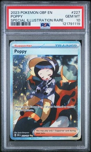 2023 POKEMON OBF EN-OBSIDIAN FLAMES SPECIAL ILLUSTRATION RARE #227 POPPY PSA 10