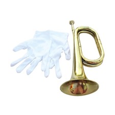 Trumpet Bugle Cavalry Trumpet 13in Thickened Blowing Easy Handling Brass