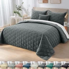 Luxury Bedspread Bedding Set 3 Piece Quilted Coverlet Bed Throw Queen King Size
