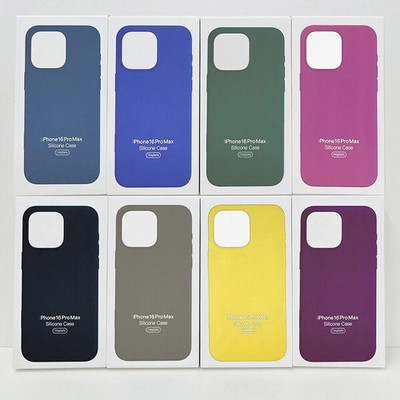 For iPhone 16ProMax 16Plus 16Pro 16 Silicone Phone Case With MagSafe Cover