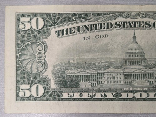 1969 Unique Serial Number $50 Bill - Very Fine/Extremely Fine Condition - Picture 5 of 7