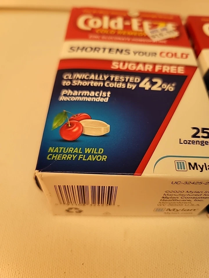 Lote de 3 Pastillas de Zinc Cereza Natural Cold-EEZE Remedio para el Resfriado Dolor de Garganta, Selladas Foto 2 de 4