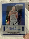 2025 Panini WNBA Prizm Megan Gustafson Throwback Signatures Blue Auto #/75 Aces