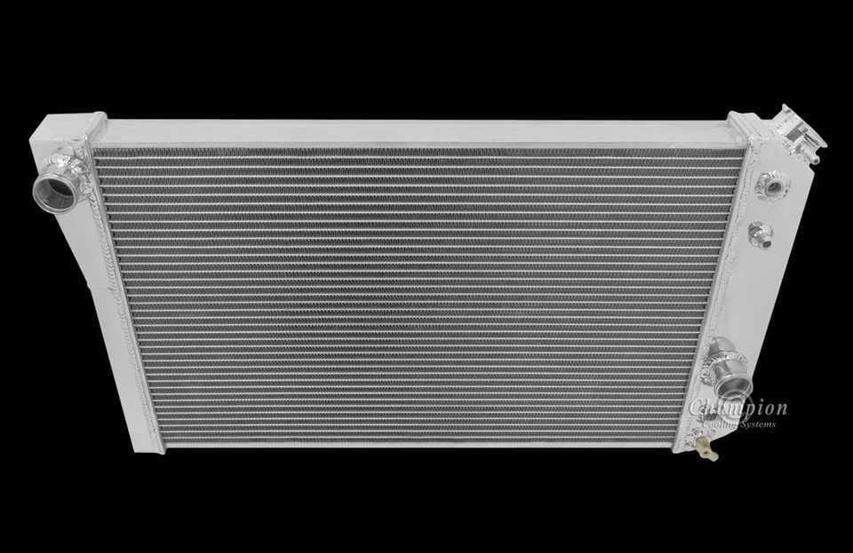 CAMPEÓN 3 FILAS ALUMINIO CUBIERTA RADIADOR VENTILADORES 12" CHEVY S-10 CONVERSIÓN V8 Foto 3 de 4