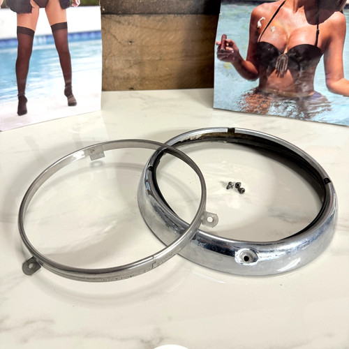 2003 Harley Touring Electra Glide 7" Headlight Bezel Trim Ring OEM Chrome