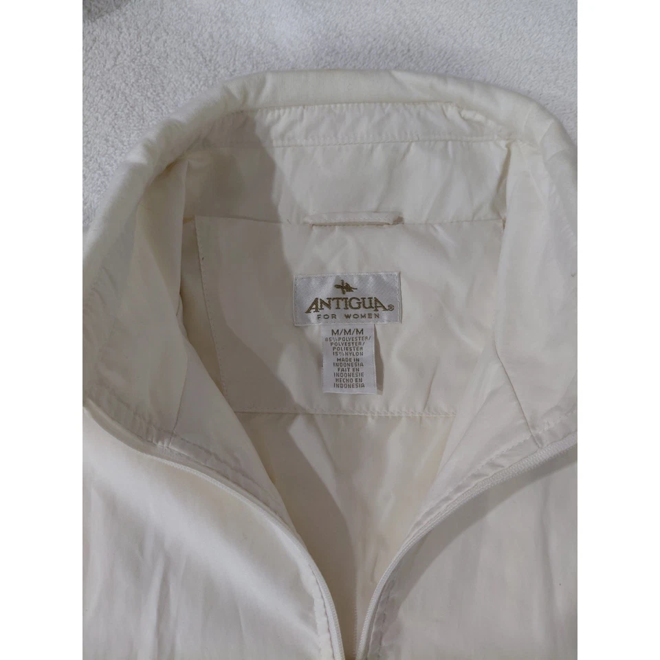 Antigua white overcoat womens size medium - Image 4 of 4