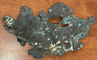 15 Oz. Float Copper Specimen- 8 3/4  X 5 3/4  - Lots Of Character, Great Display