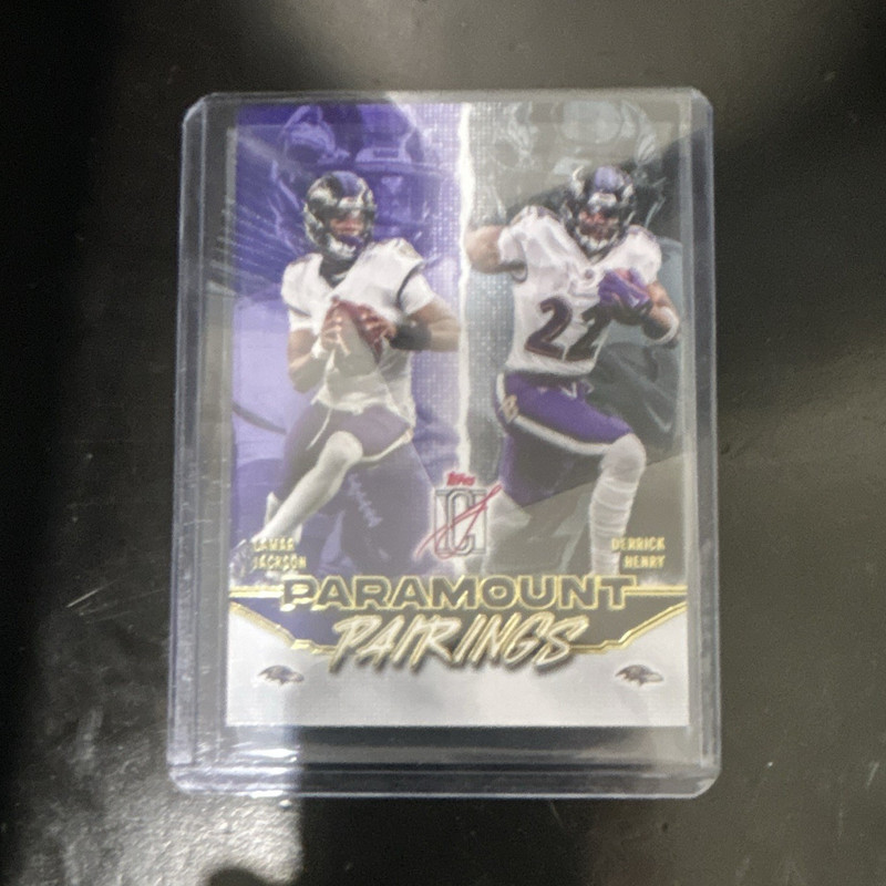 Topps 2020 Paramount Pairings Lamar Jackson Derrick Henry #PP-18 Ravens Insert