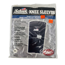 NEW Mens XL Schiek Sports 1/4” Neoprene Knee Sleeves Black Elbow 1140 Support