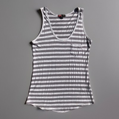 Forever 21 Grey Striped Tank Top Racerback Size Small S With