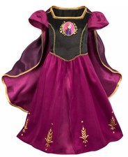Disney Store Girls Frozen Queen ANNA Deluxe Nightgown w/cape Costume sz 9/10