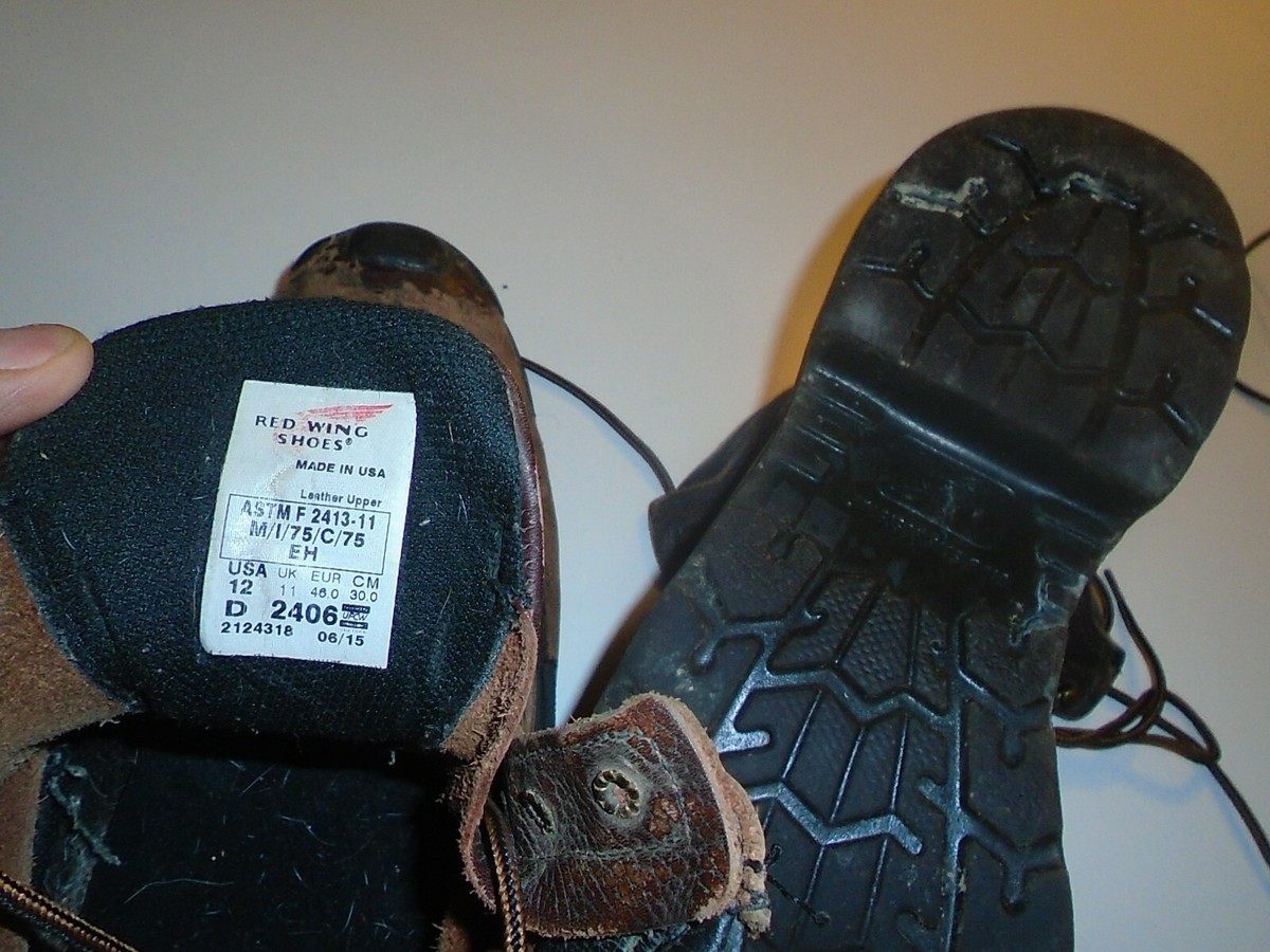 Summer　SALE　⑫ Red Wing Men's 2406 Steel Toe Work-boots Size 12D well used 12 d