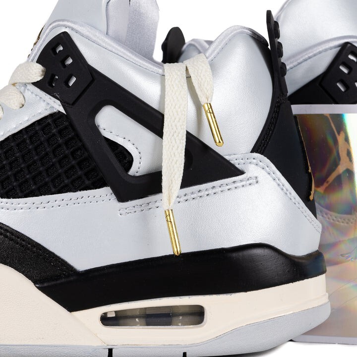 靴 NIKE Women's Air Jordan4 Retro WhiteGold Women's Air Jordan 4 'White & Gold' (AQ9129-170) Release