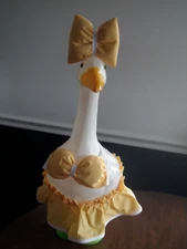 Goose clothes outfit -Yellow with white dots bikini w/bow for lg 24-27goose