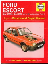 FORD ESCORT MK3 MK4 INCL XR3 XR3i RS TURBO CABRIO VAN '80-90 REPAIR MANUAL *VGC*
