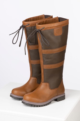 Ladies Wide Fit Tall Leather Boots Outdoor Footwear Women's Country Boot Rydale - Picture 7 of 9