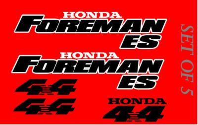 Honda Foreman ES 450 Trx450  ES Stickers Decal Emblem Kit Of 5 1996-2006