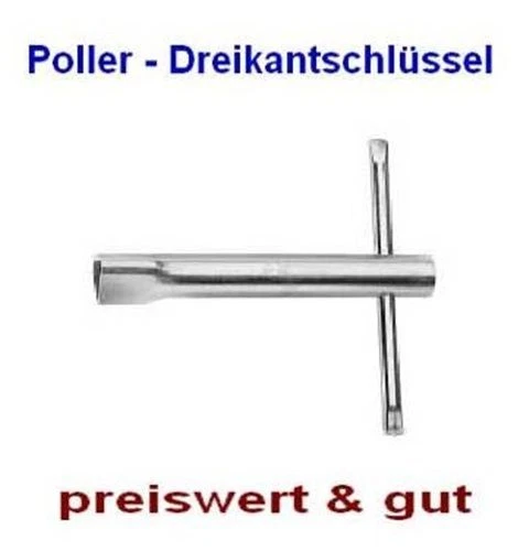 2er-Set M12 Dreikantschlüssel – 19 Mm, Verzinkt, Für Absperrpfosten & Feuerwehrschlösser, DIN 22417, Rostfrei & Robust