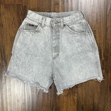 LEE Women  s Cut Off Shorts Gray Union Made VINTAGE 100 Cotton Size 7 MED