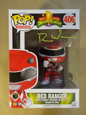 Signed Ron Wasserman Autographed Power Rangers Red #406 Funko Pop BAS COA
