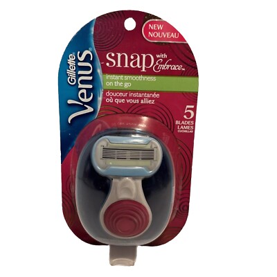 Gillette Venus Snap with Embrace 5 Blades Travel Razor NEW in package