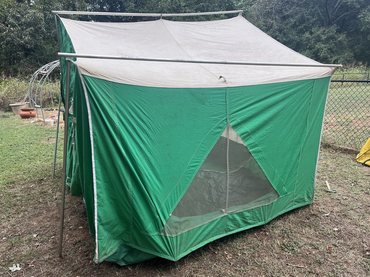 Vintage Coleman Canvas American Heritage Cabin Camping Tent Vintage Coleman Canvas American Heritage Cabin Camping Tent