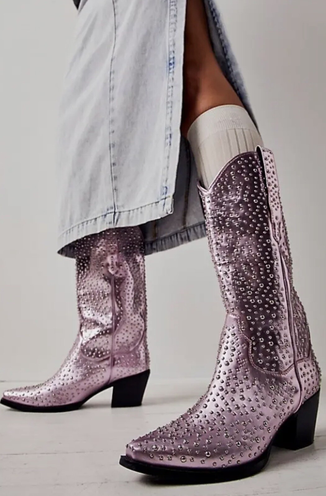 NIB $458 Jeffrey Campbell x Free People Dagget Studded Western Boots Size 8.5