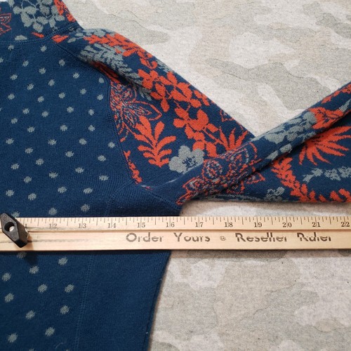 Title Nine Sweatshirt Womens XS Blue 1/4 Zip Wool Blend Long Sleeve - Picture 9 of 11
