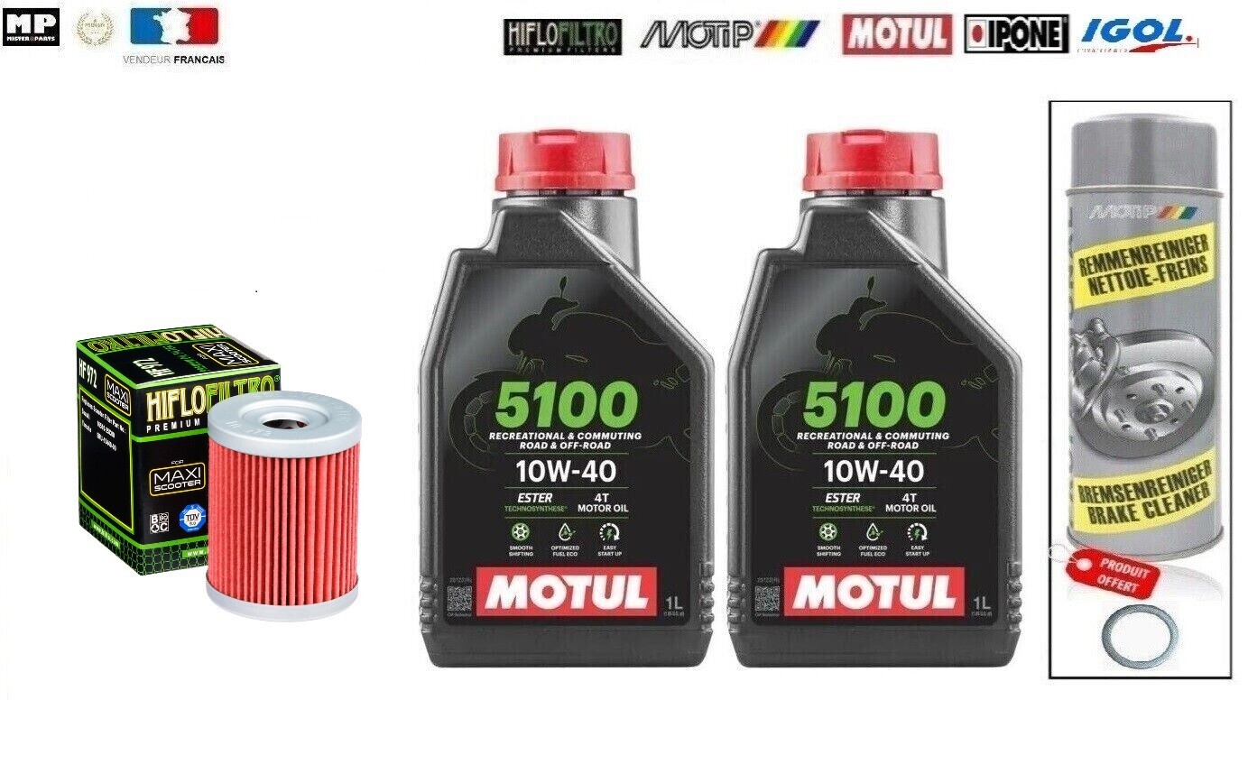 Kit vidange Motul 5100 Suzuki Burgman 250 entretien filtre huile 1999