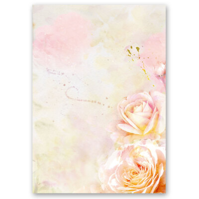 Motiv-Briefpapier ROSENBLÜTEN