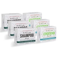 J.R.LIGGETT’S Jojoba Peppermint Shampoo Bar - Conditioner Bar | USA 6 Pack