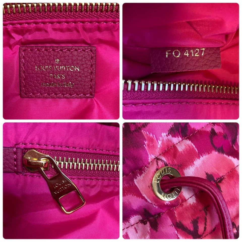 Auténtico bolso bidireccional LOUIS VUITTON Noefle MM Ikat flor rosa nailon M94312 casi sin usar Foto 2 de 4