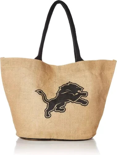 Logo Brands Officially Licensed NFL Detroit Lions Unisex Avalon Jute Tote,... - Picture 1 of 1