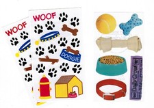 Frances Meyer DOG Toys Puppy Paw Prints Scrapbook Stickers 3 Small Sheets