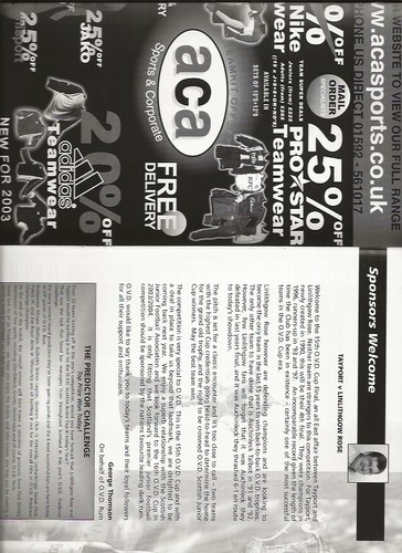 Tayport v Linlithgow Rose (with ticket) Scottish Junior Cup Final 1st June 2003 - Picture 5 of 14