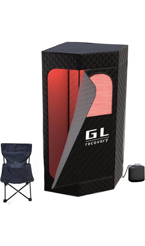 Portable Sauna for Home,Pentagon Infrared Saunas Box for Home with 3L Black Stea