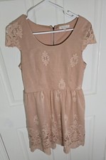 Love Fire Peach Lace Vintage Style Womens Dress Medium