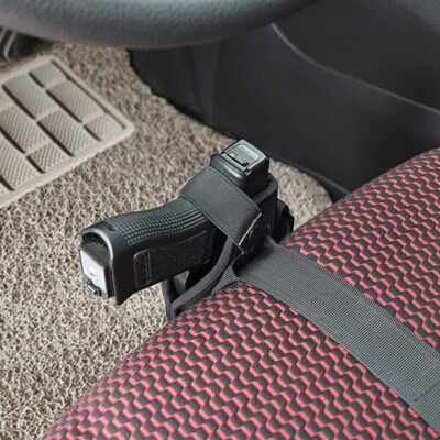 Concealed Carry Gun Holster Tactical Vehicle Car Truck Pistol Holster & 2 Straps
