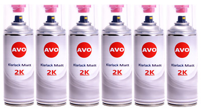 2K Klarlack Spraydose AVO MATT Lackspray Lack Benzinfest Auto Lack 400ml E0003-6