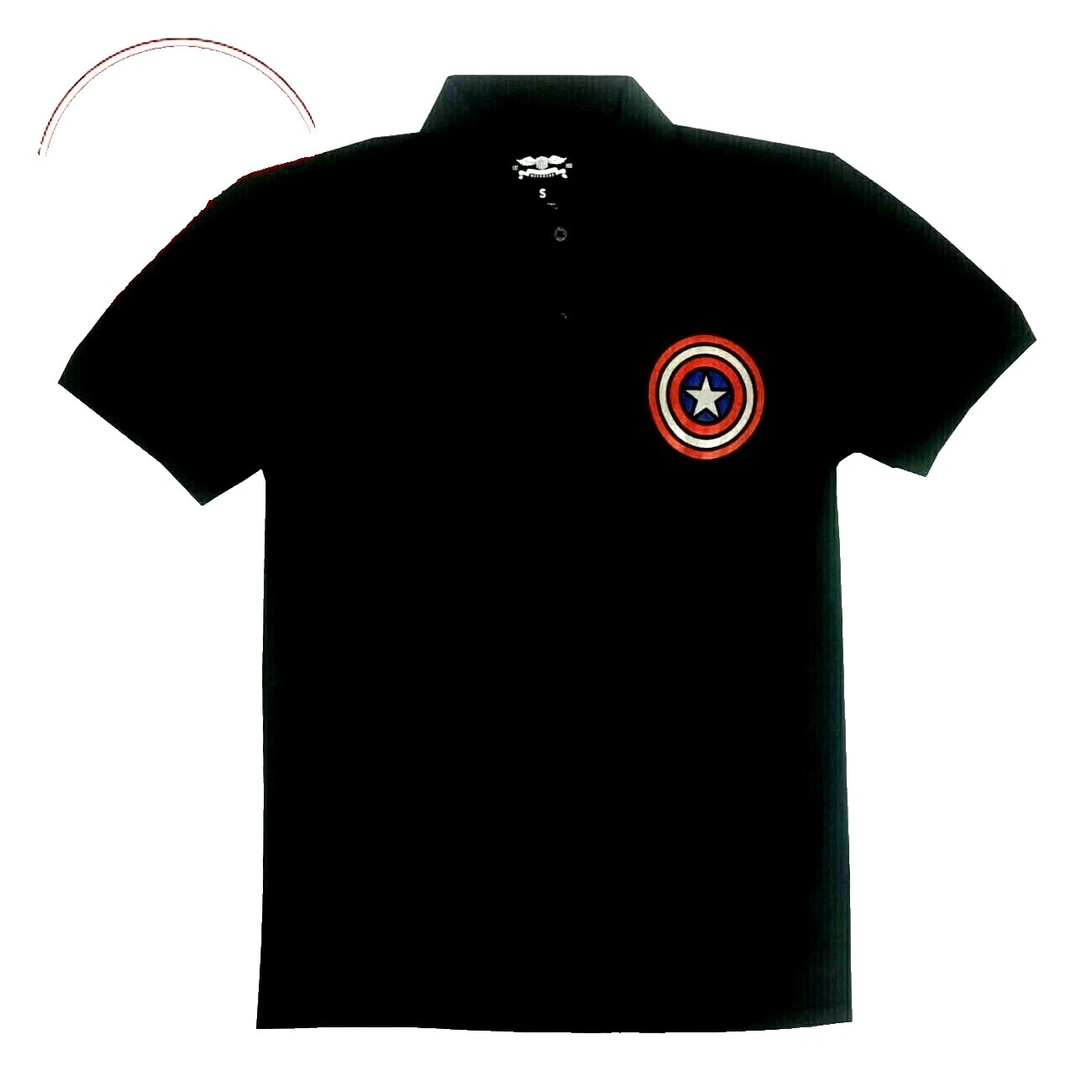 Marvel Negro Informal Con Botones camisas para hombres