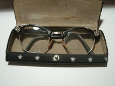 Vtg Art Craft Cat Eye 12K GF Jeweled size 4 , 5.5 Womans EyeGlasses case
