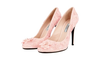 PRADA Leather SEQUINS Pumps High Heels 1I893E Rose Orchidea -  US 6.5 EU 36,5