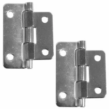 Seismic Audio - Pair of Chrome Lift Off Hinges - 2 Piece - For Pro Audio gear