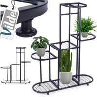 BlumenstäNder Blumentreppe PflanzenstäNder Metall Schwarz 5 Etagen 84,5 Cm