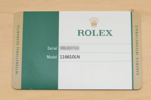 2015 CARD ROLEX MENS SUBMARINER DATE 116610LN CERAMIC STEEL BLACK 40MM WATCH - Picture 6 of 11